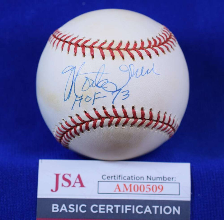 Monte Irvin  HOF 73 JSA COA Autograph National League Signed Baseball