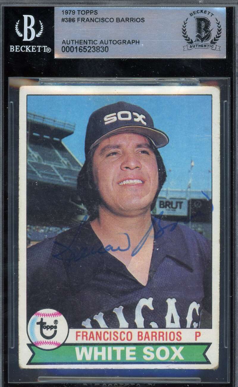 Francisco Barrios Beckett BAS Signed 1979 Topps Autograph