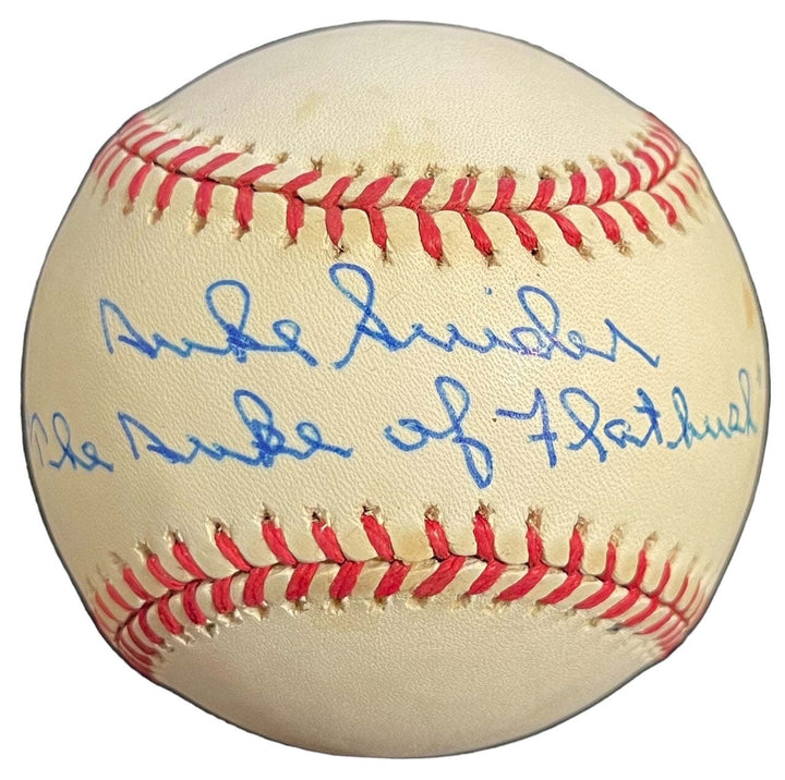 Duke Snider The Duke of Flatbush Signed Jackie Robinson 50th Anniversary Basebal