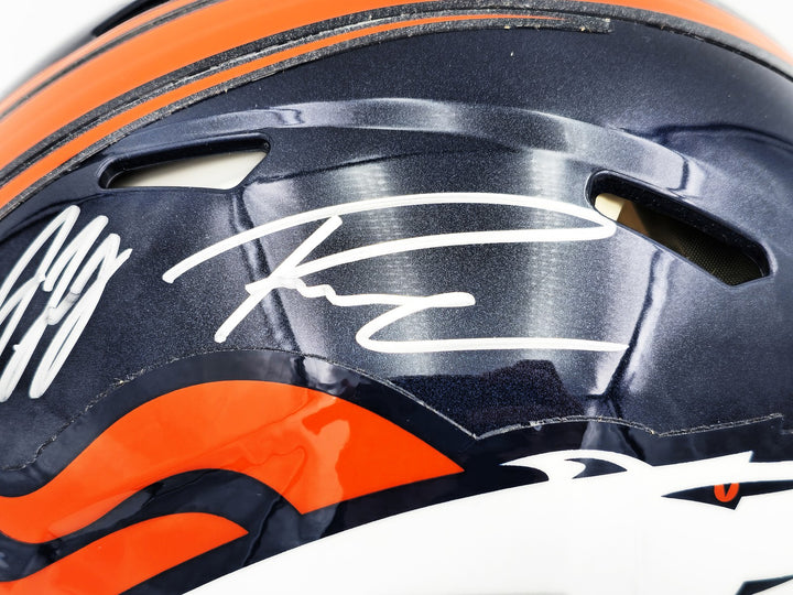 Russell Wilson Jerry Jeudy Auto Broncos Blue Full Size Auth Spd Helmet Fanatics