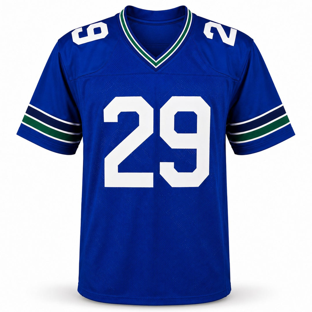 Seattle Seahawks Earl Thomas III Signed Blue Throwback Jersey Beckett Witness