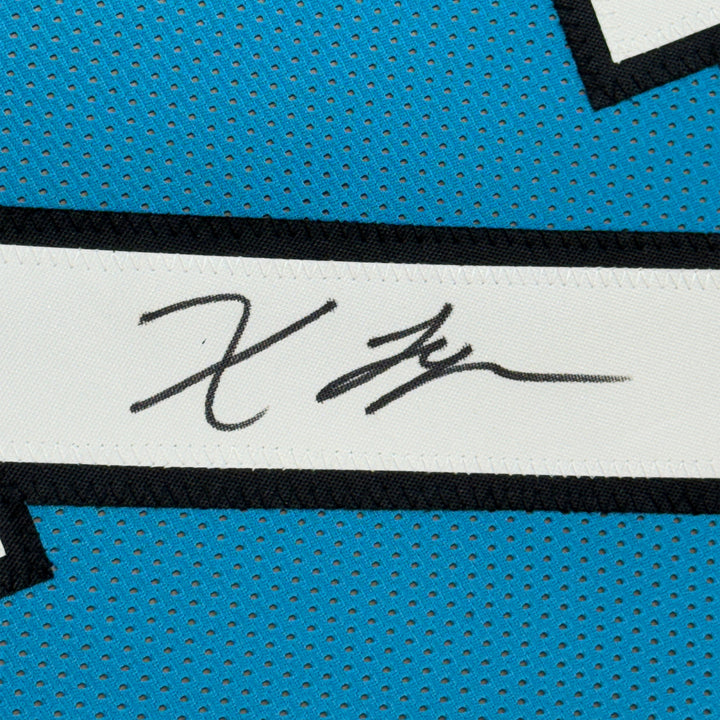 Framed Autographed/Signed Xavier Legette 35x39 Blue Football Jersey BAS COA