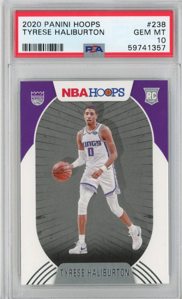 Graded 2020-21 Panini Hoops Tyrese Haliburton #238 Rookie RC Card PSA 10 Mint
