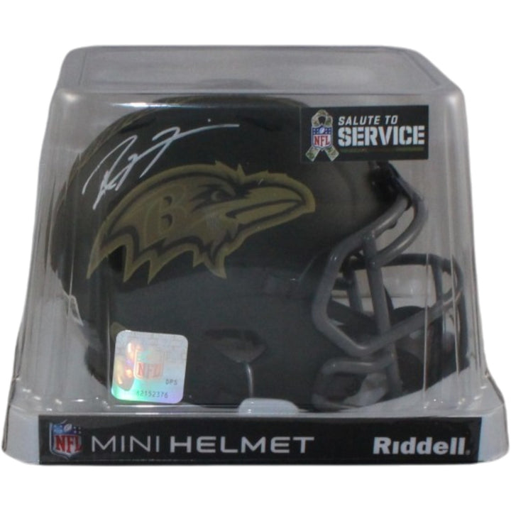 Ray Lewis Autographed Baltimore Ravens 25 STS Mini Helmet Beckett W 55628