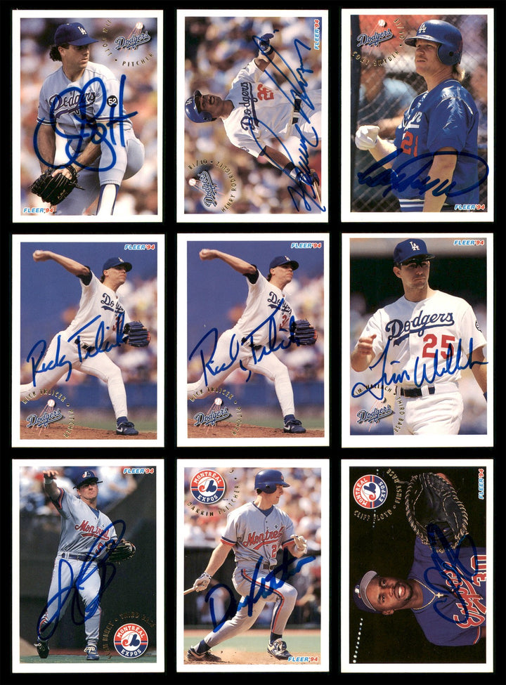 1994 Fleer Baseball Autographed Signed Cards Lot Of 79