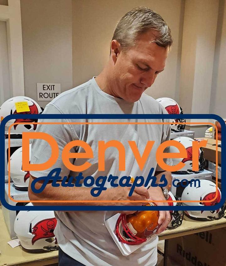 John Lynch Autographed Tampa Bay Buccaneers Flash Mini Helmet HOF BAS 37034