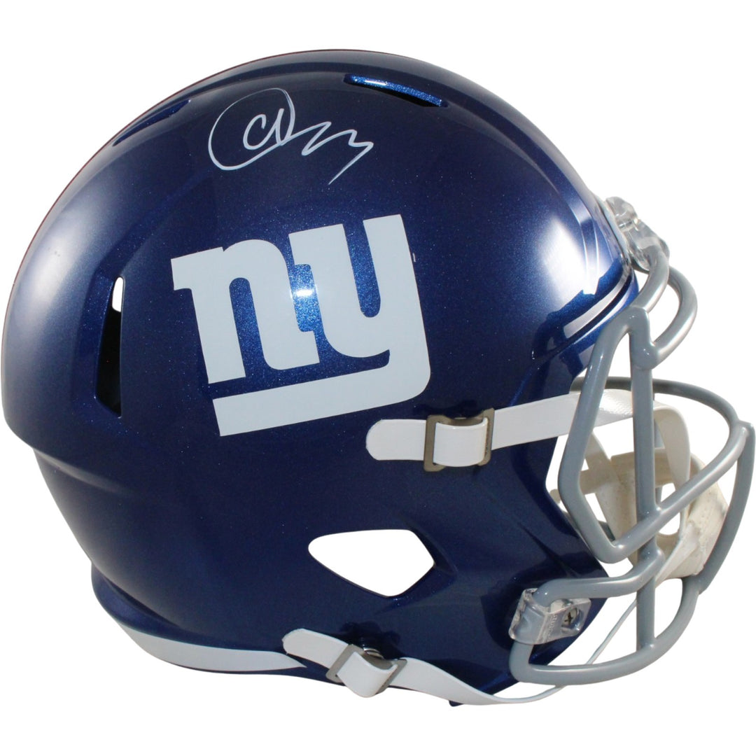 Abdul Carter Autographed New York Giants F/S Helmet Beckett Witness 56867