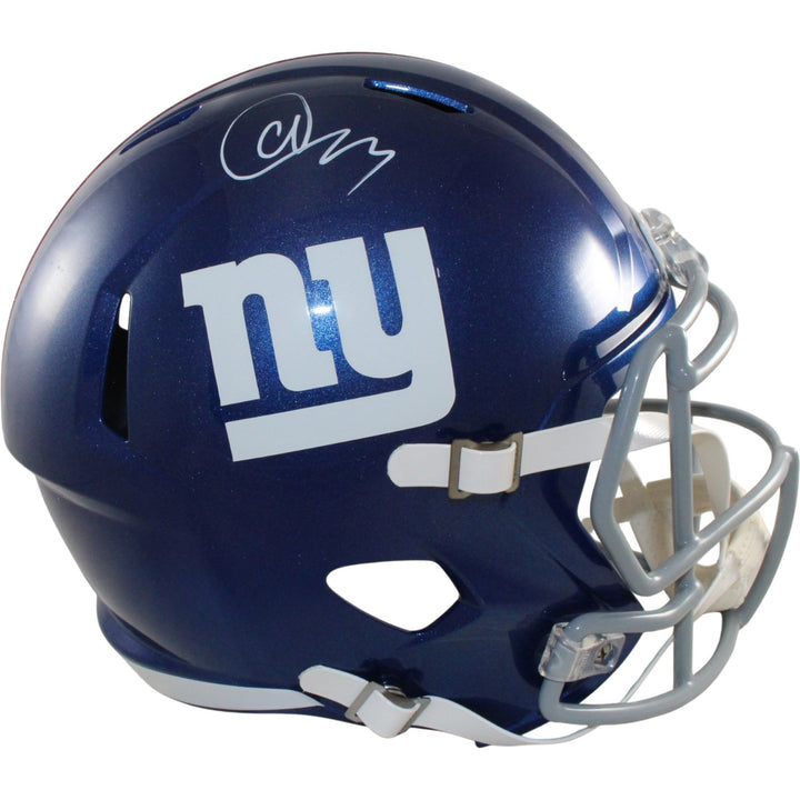 Abdul Carter Autographed New York Giants F/S Helmet Beckett Witness 56867