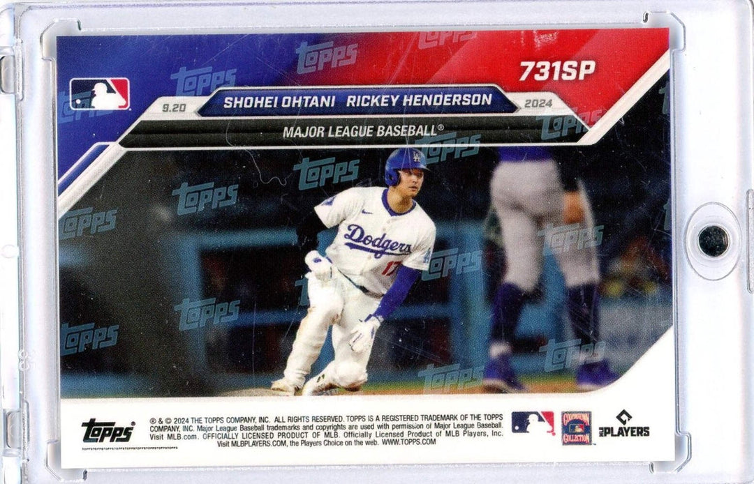 2024 Topps Now Shohei Ohtani #731SP Passes Henderson Game Baseball Card