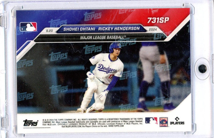 2024 Topps Now Shohei Ohtani #731SP Passes Henderson Game Baseball Card