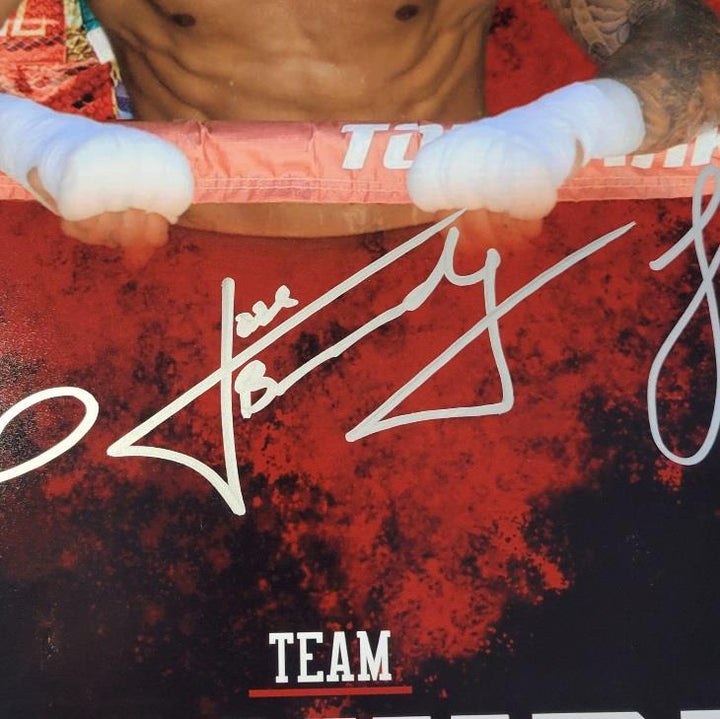 David Benavidez ~ Jose Benavidez Jr. & Sr. Team signed 16x20 photo ~ Beckett BAS