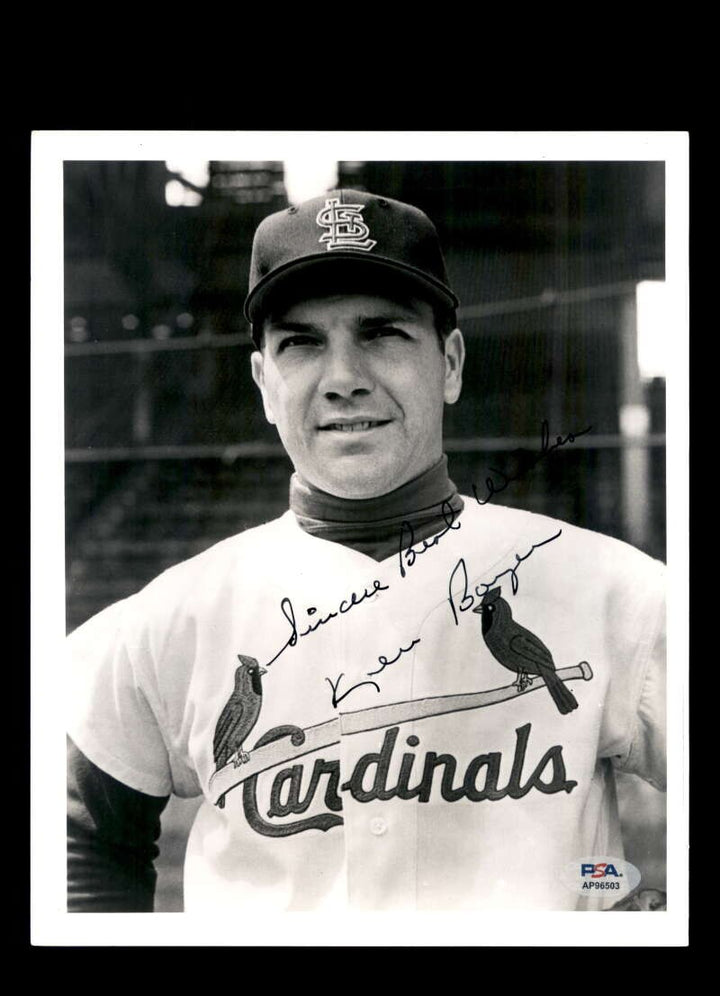 Ken Boyer PSA DNA Signed 8x10 Photo Autograph Cardinals
