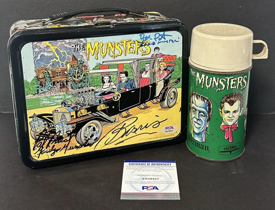 The Munsters Signed Kayro 1965 Lunchbox Pat Priest Butch Patrick Barris Auto Psa