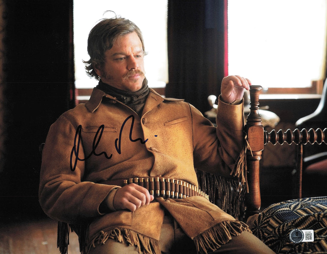 Matt Damon Autographed Signed 11x14 Photo True Grit Beckett BAS QR #AE31899