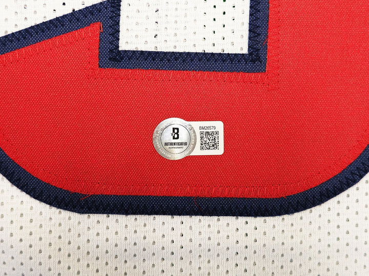 Houston Texans Tank Dell Autographed Signed White Jersey Beckett BAS QR