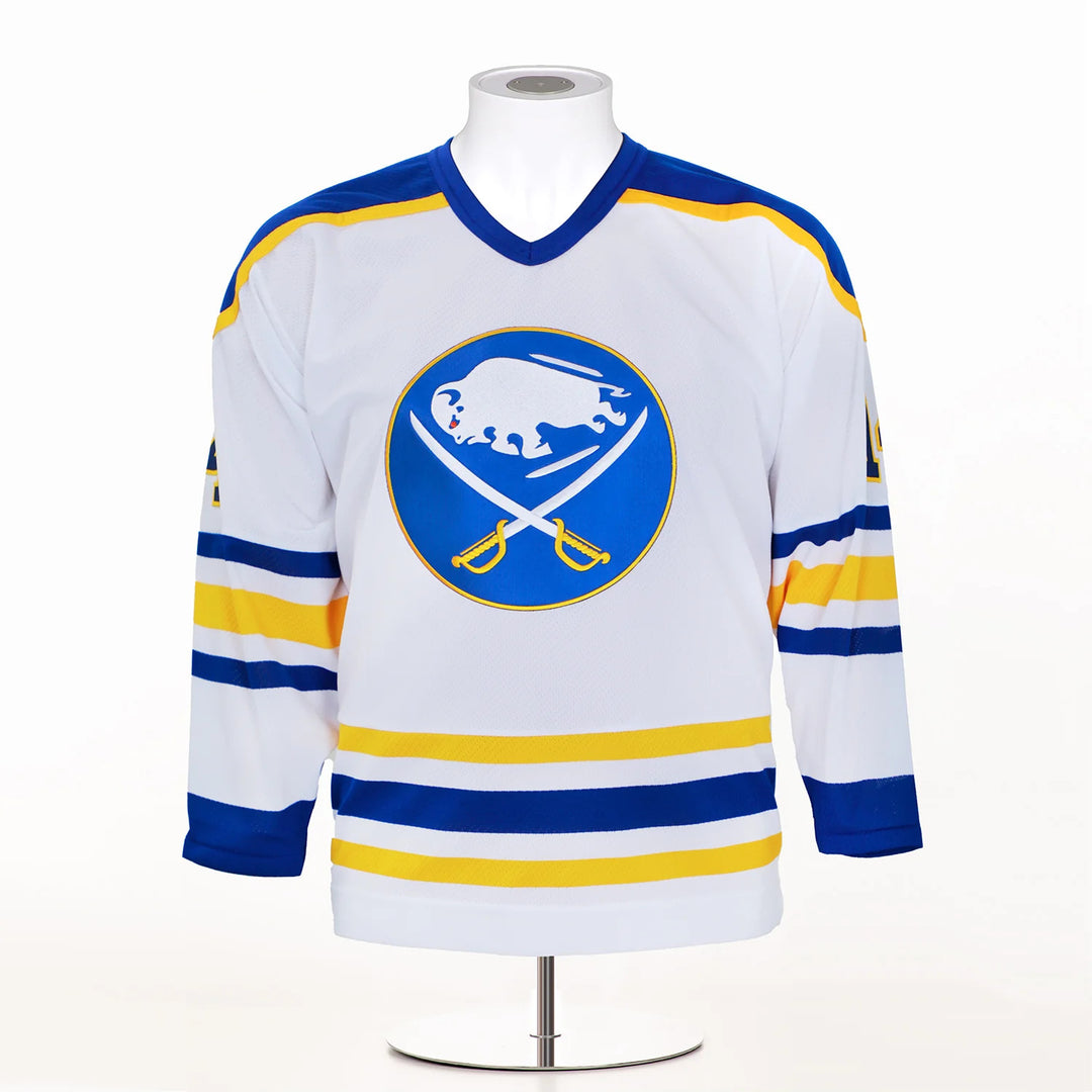 Rene Robert Autographed Buffalo Sabres White Vintage CCM Jersey