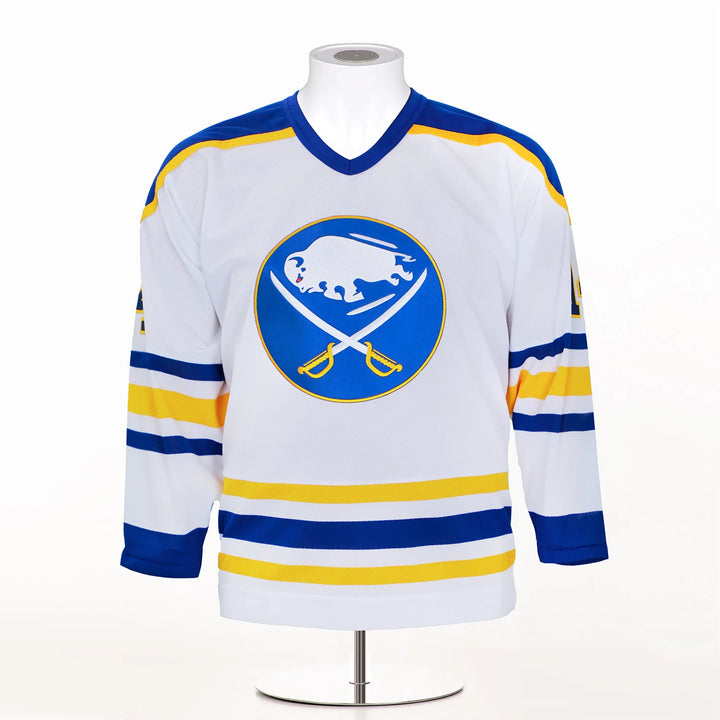 Rene Robert Autographed Buffalo Sabres White Vintage CCM Jersey