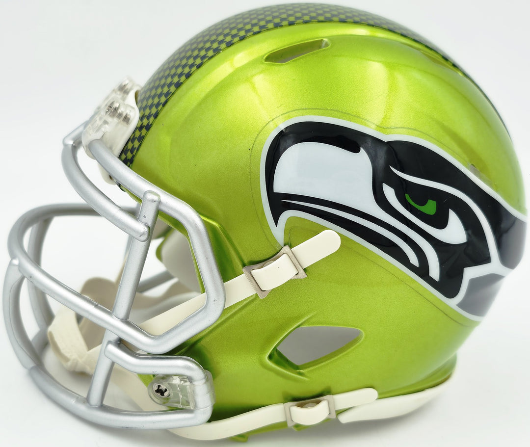 Kam Chancellor Signed Seahawks Flash Green Speed Mini Helmet Beckett Witness