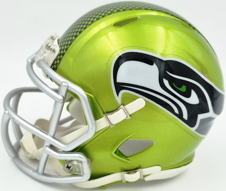 Kam Chancellor Signed Seahawks Flash Green Speed Mini Helmet Beckett Witness