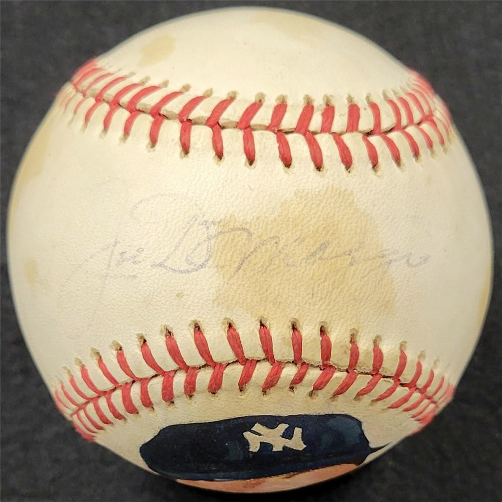 Joe Dimaggio signed Hand Painted OAL AL American League Baseball autograph ~ JSA
