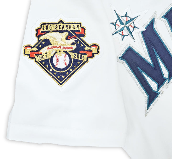 Mariners Ichiro Suzuki Auto White Auth Mitchell Ness 2001 AS Jersey 44 MLB Debut