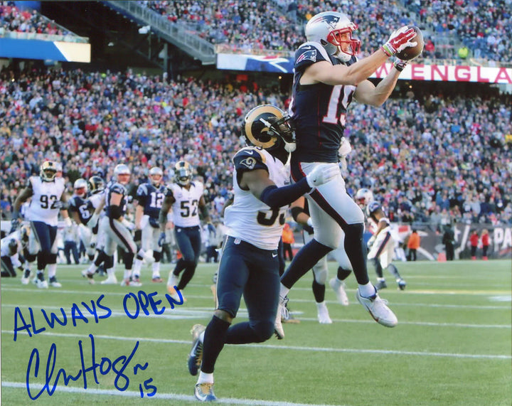 Chris Hogan "Always Open" Autographed Vs. LA Rams 8x10 Photo