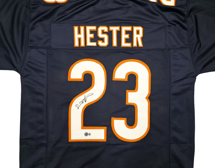 Chicago Bears Devin Hester Autographed Signed Blue Jersey Beckett BAS QR