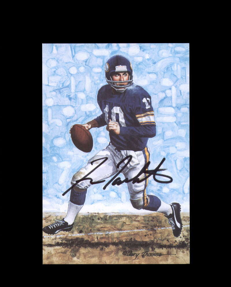 Fran Tarkenton JSA Coa Signed Goal Line Art Card GLAC Autograph