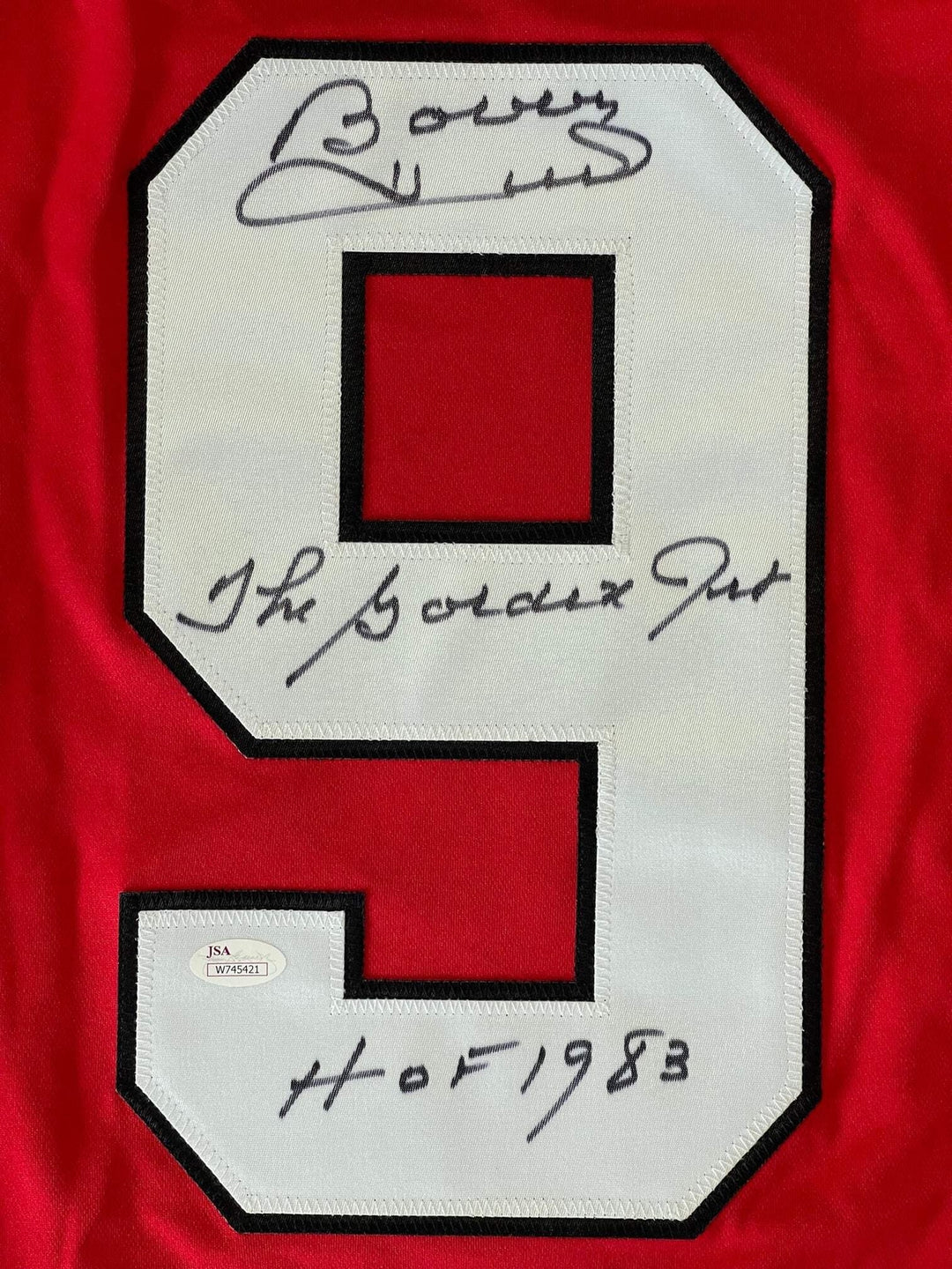 Bobby Hull Autographed Chicago Blackhawks Red XL Jersey (JSA)