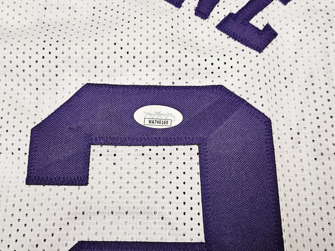 Utah Jazz Karl Malone Autographed Signed White Jersey JSA