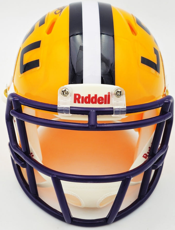 Odell Beckham Jr. Signed LSU Tigers Yellow Speed Mini Helmet Beckett Wit