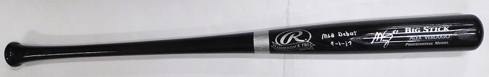 Alex Verdugo Signed Rawlings Bat Red Sox, Yankees "MLB Debut 9-1-17" Beckett