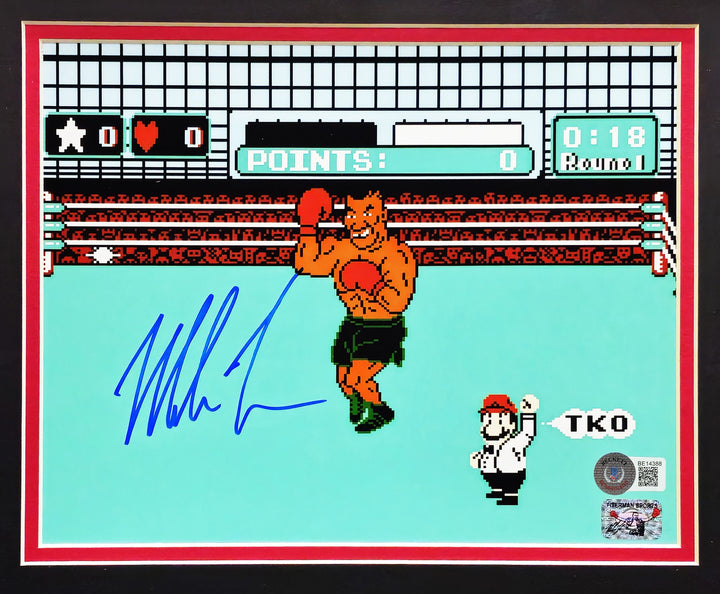 Mike Tyson Signed 11x14 Nintendo Punch-Out!! Photo With NES Controller BAS QR