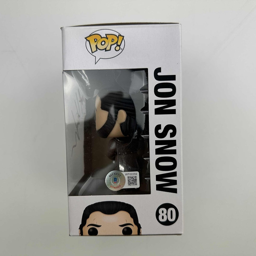 Autographed/Signed Kit Harrington Jon Snow #80 Funko Pop Figurine BAS COA