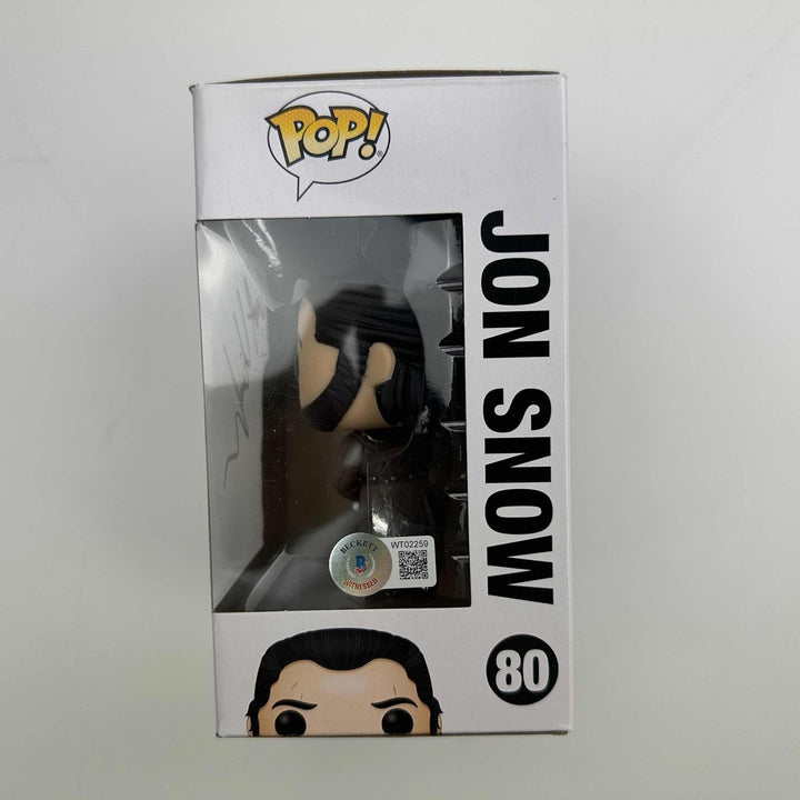 Autographed/Signed Kit Harrington Jon Snow #80 Funko Pop Figurine BAS COA