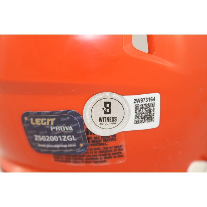 Boomer Esiason Autographed Cincinnati Bengals TB Mini Helmet Beckett WIT 50798