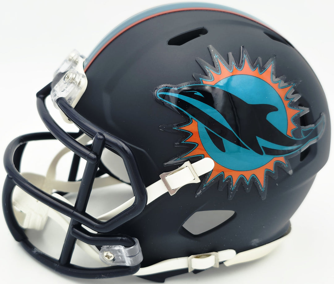 Ricky Williams Signed Miami Dolphins Black Rivalries Speed Mini Helmet JSA