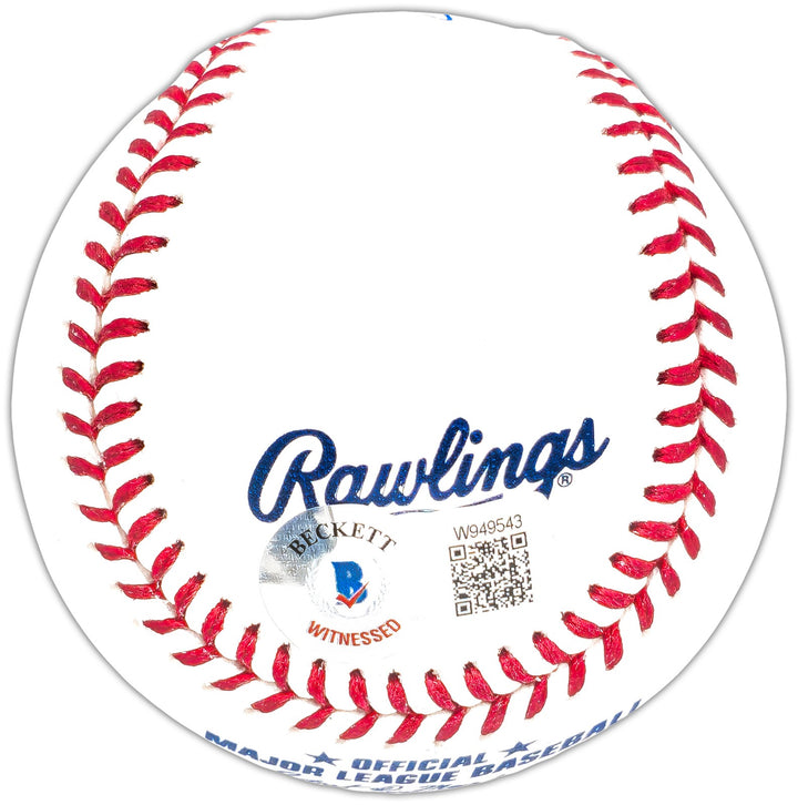 Josh Jung Signed Official MLB Baseball Texas Rangers Beckett BAS Witness