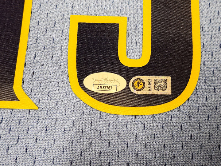 Nuggets Nikola Jokic Auto Blue Mitchell Ness 16 HWC Swingman Rookie Jersey L JSA