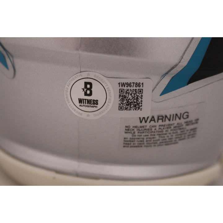 Ja'Tavion Sanders Autographed Carolina Panthers Mini Helmet Beckett 47538