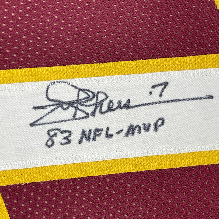 FRAMED Signed JOE THEISMANN MVP 35x39 Washington Red Jersey JSA COA