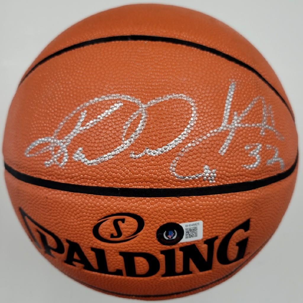 Karl Malone signed I/O Replica Spalding Basketball Jazz (B) ~ Beckett BAS Holo