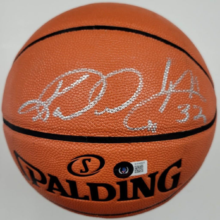 Karl Malone signed I/O Replica Spalding Basketball Jazz (B) ~ Beckett BAS Holo