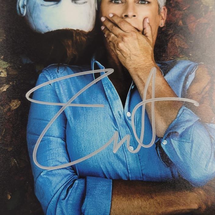 Jamie Lee Curtis & Nick Castle signed Halloween 11x14 Photo autograph ~ BAS LOA
