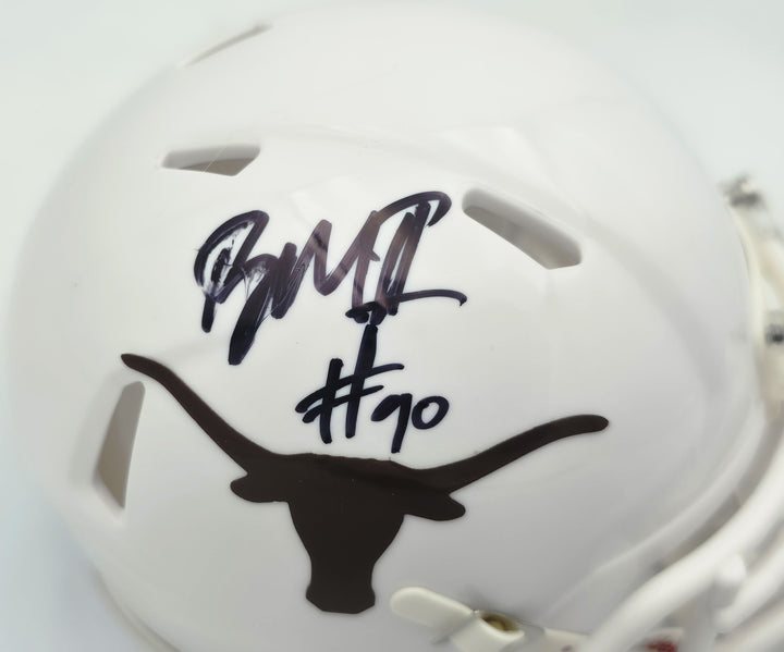 Byron Murphy II Auto Texas Longhorns White Speed Mini Helmet (Smudged) MCS Holo