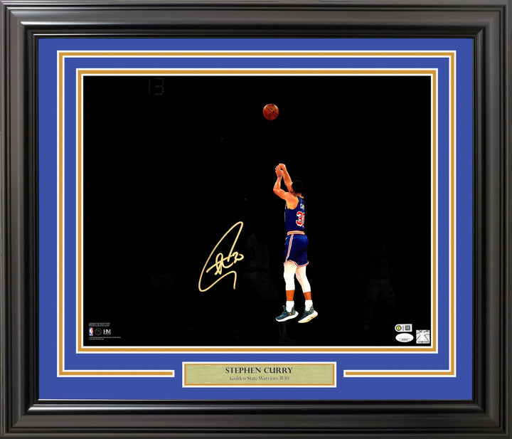 Stephen Curry Signed Framed 16x20 Photo Golden State Warriors Spotlight JSA