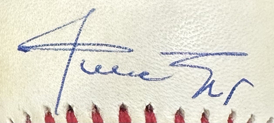 Willie Mays Signed Official NL Baseball NY SF Giants Clean Dark Auto PSA COA HOF