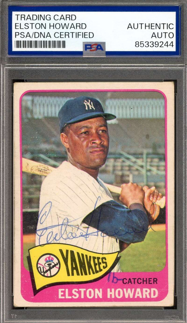 Elston Howard PSA DNA Vintage Signed 1965 Topps Autograph
