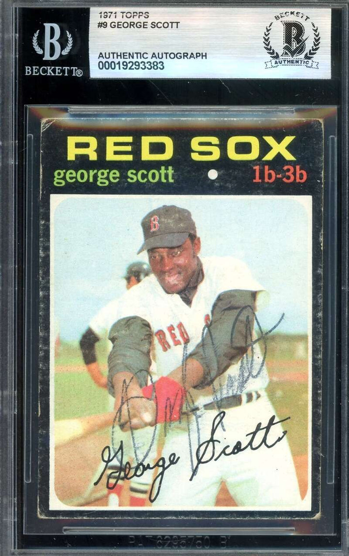 George Scott Beckett BAS Signed 1971 Topps Autograph
