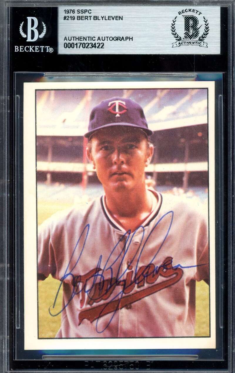 Bert Blyleven Beckett BAS Vintage Signed 1975 SSPC Autograph